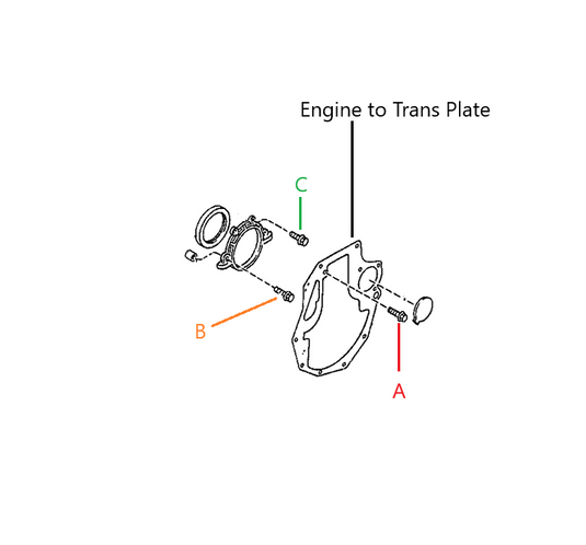Rear Engine Plate Seal Bolt Hardware Miata 1990-2005