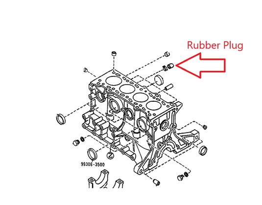 Rubber Plug OEM Miata 1990-93 1.6L