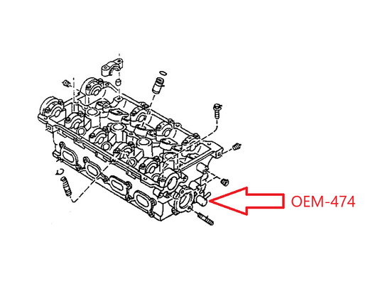 Coolant Bypass Fitting Rear of Head OEM 1.8L Miata 94-05