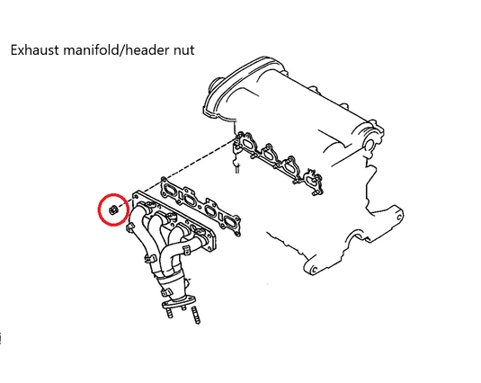 Exhaust Manifold Header Nut Miata 1990-2005