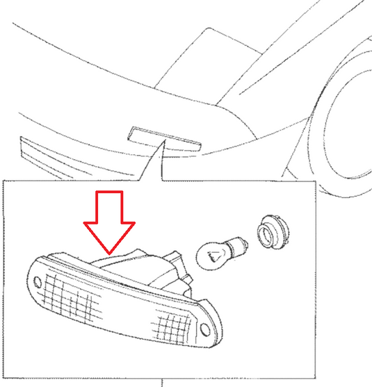 Front Bumper Parking Lens Light Miata 1990-97