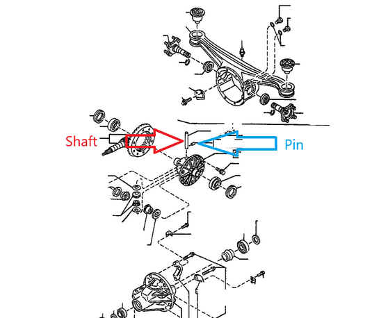 Rear Differential Pinion Shaft Pin Miata OEM 1990-2005