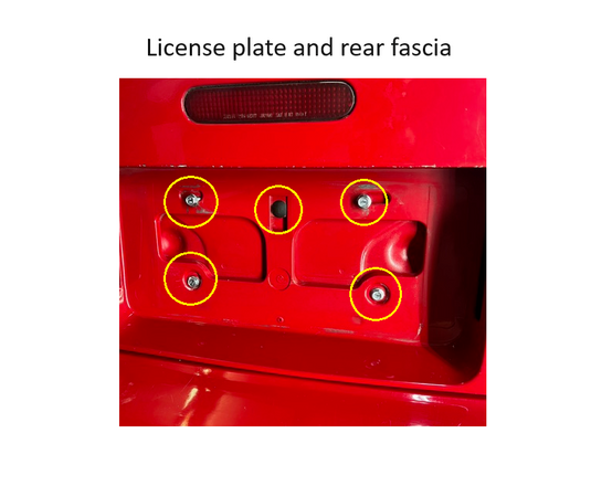 Rear Fascia License Trim Screw Set 90-97 Miata