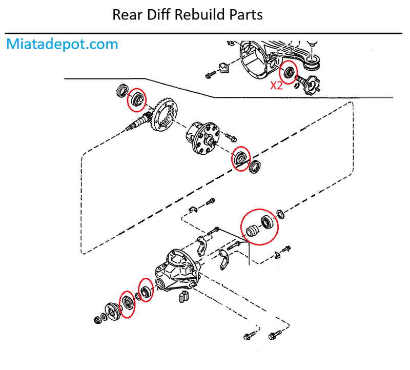 Load image into Gallery viewer, Differential Bearing and Seal Rebuild Kit Miata 1990-2005
