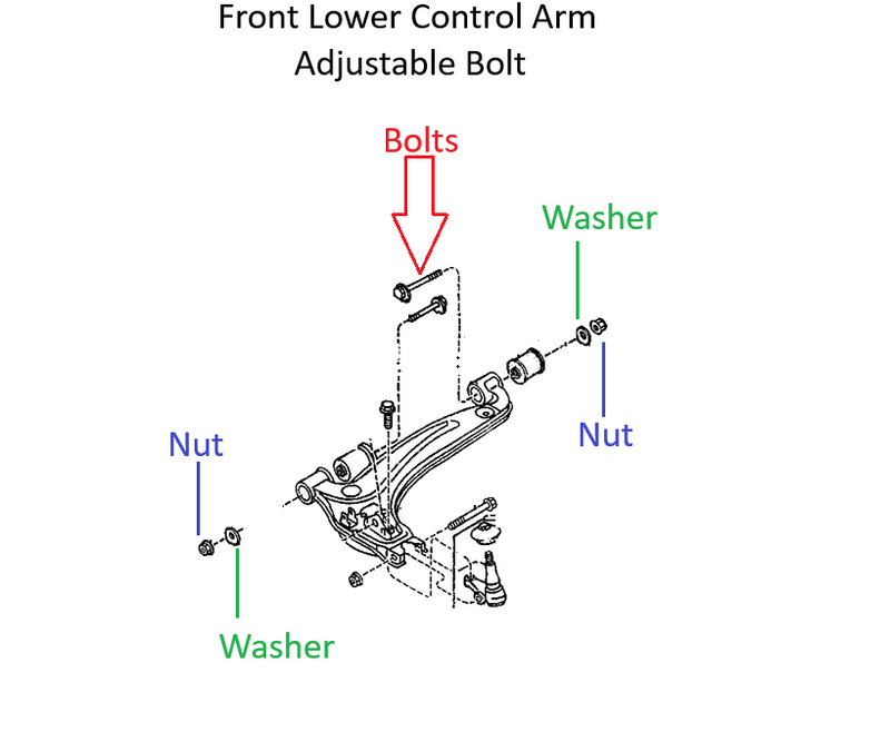 Load image into Gallery viewer, Front Lower Control Arm Camber Bolt Miata 1990-2005 OEM
