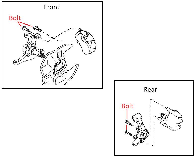 Load image into Gallery viewer, Brake Caliper Bolt Front or Rear Miata 1990-1997
