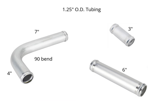 Radiator Hose Connector Tubing Aluminum 1.25" Miata
