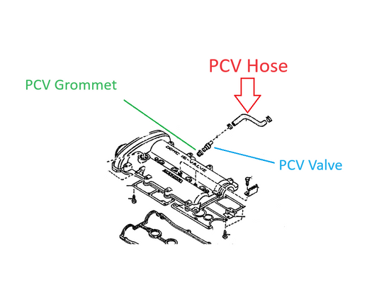 PCV Valve Grommet Seal Hose Miata 1990-05