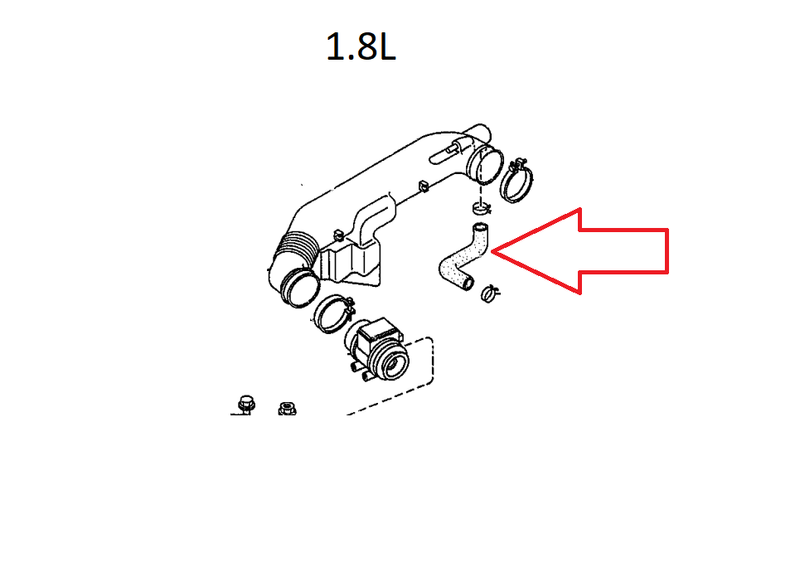 Load image into Gallery viewer, Air Intake Tube Rubber Hose 1990-97 1.6L and 1.8L Miata OEM
