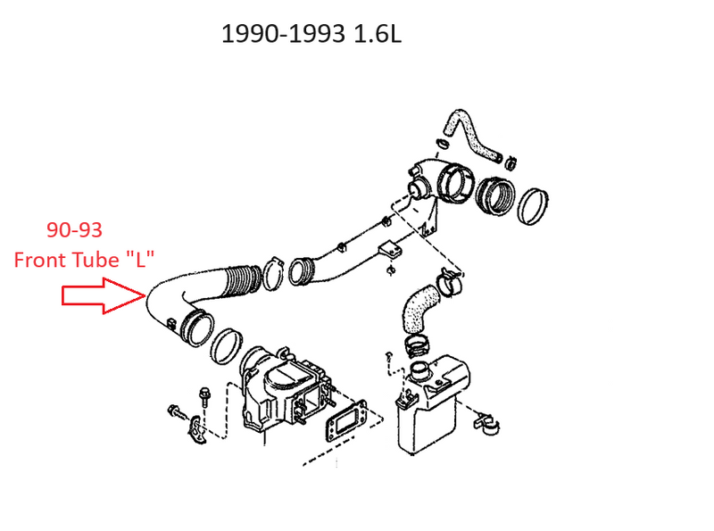 Load image into Gallery viewer, Air Intake Tube OEM Miata 1990-97
