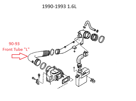 Air Intake Tube OEM Miata 1990-97