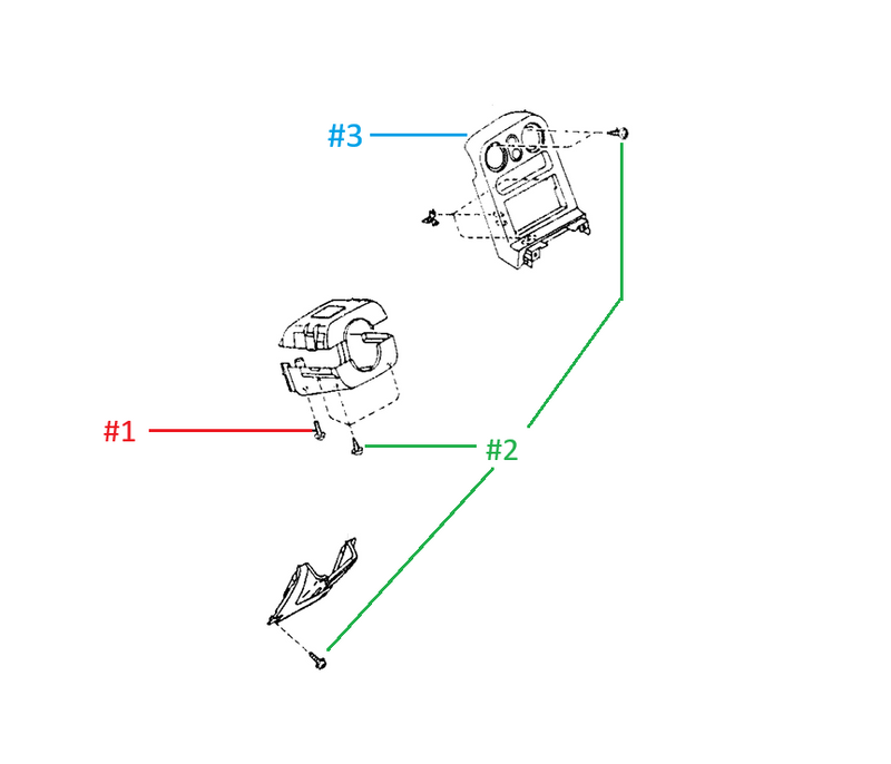 Load image into Gallery viewer, Steering Column Clam Shell and Dash Screw Miata 1990-97
