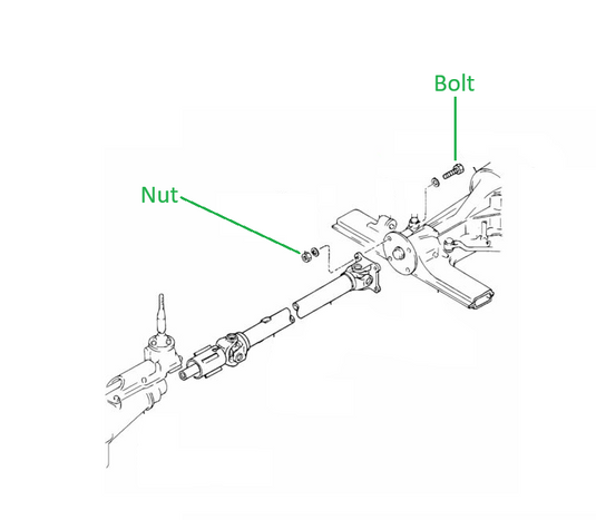 Driveshaft Bolt and Nut OEM Miata 1990-2005