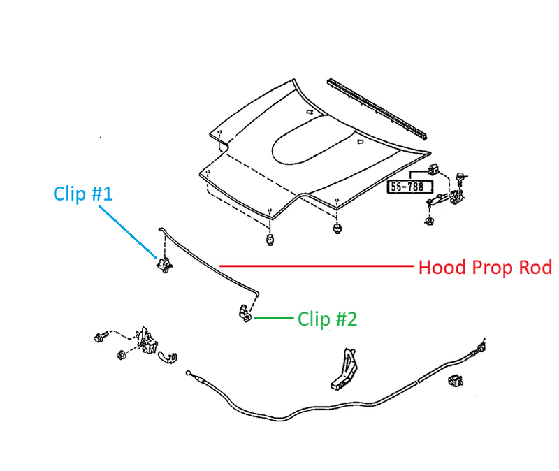 Load image into Gallery viewer, Hood Prop Rod Holder Clip OEM Miata 1990-97
