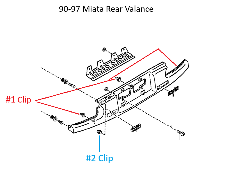 Load image into Gallery viewer, Clip Fastener for Rear Valance Panel OEM Miata 1990-97
