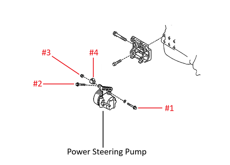 Load image into Gallery viewer, Power Steering Pump Mounting Bolts Hardware OEM Miata 90-97
