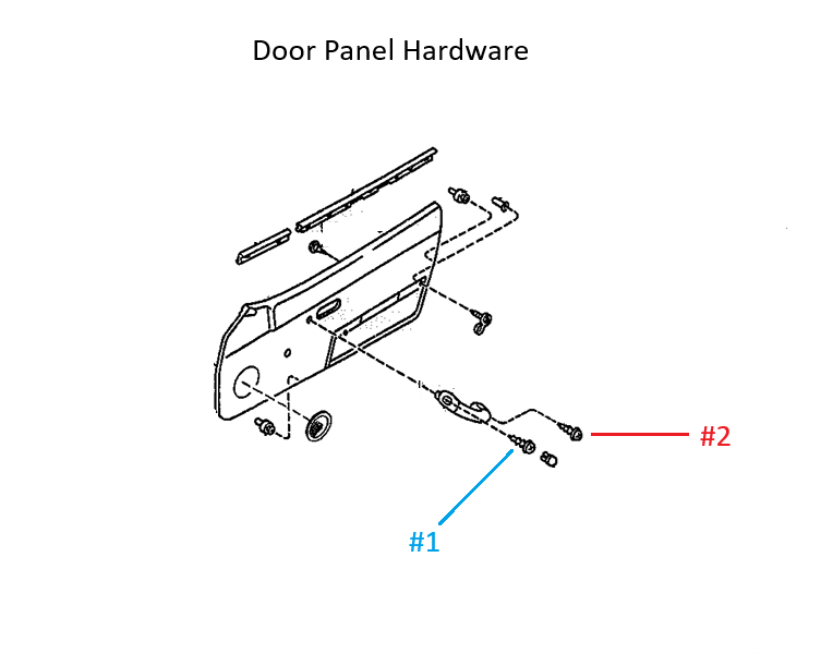 Load image into Gallery viewer, Door Panel Pull Handle Screw OEM Miata 1990-97
