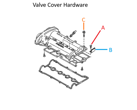 Ignition Wire Lead Bracket and Screw on Valve Cover Miata