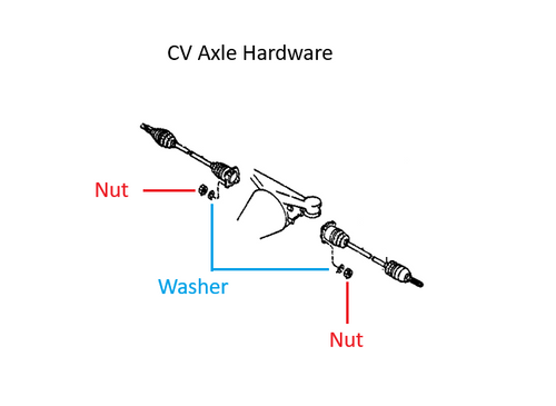 CV Axle Nut Washer Hardware Miata 1990-2005