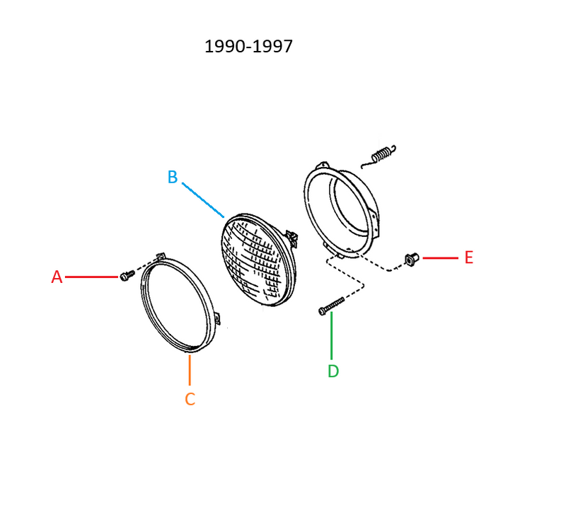 Load image into Gallery viewer, Headlight Mounting Hardware Trim and Screw Miata 1990-97
