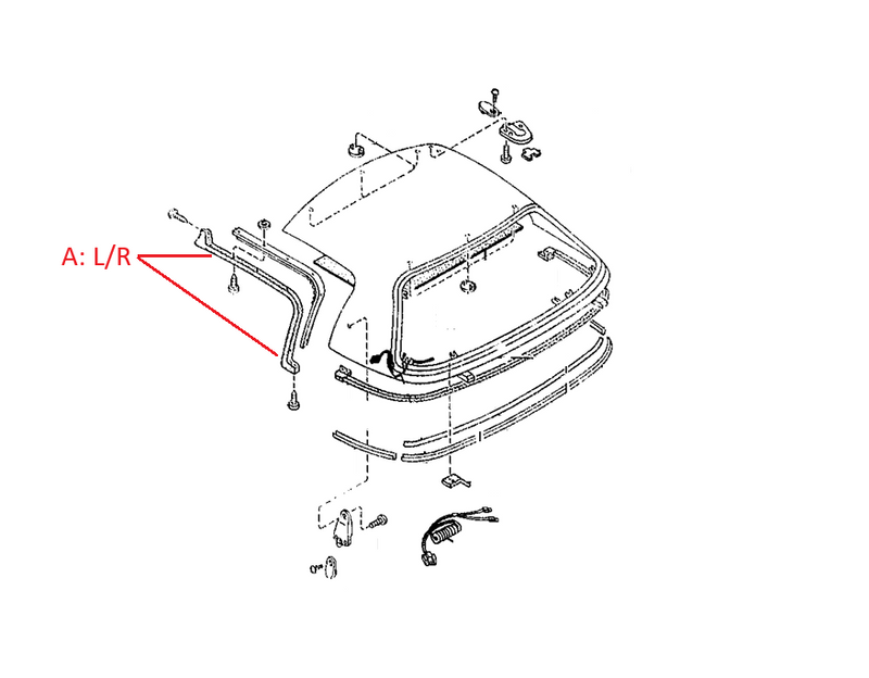 Load image into Gallery viewer, Hardtop Rubber Seal Weatherstrip OEM Miata 1990-2005
