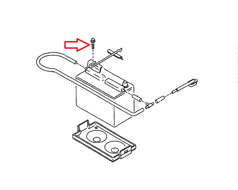 Load image into Gallery viewer, Battery Bracket Hold Down Bolt Miata 1999-2005 NB
