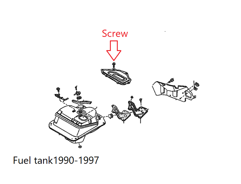 Load image into Gallery viewer, Fuel Gas Tank Cover Screw OEM Miata 1990-97 NA
