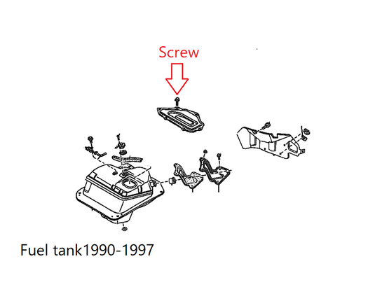 Fuel Gas Tank Cover Screw OEM Miata 1990-97 NA