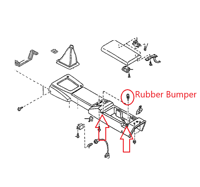 Load image into Gallery viewer, Console Lid Door Rubber Bumper OEM Miata 1990-97
