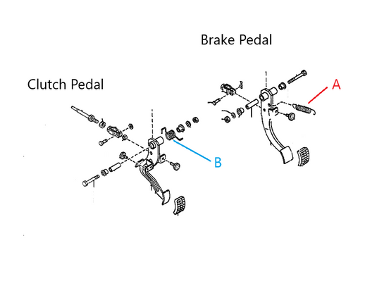 Brake or Clutch Pedal Spring OEM Miata