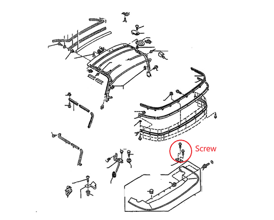 Soft Top Hardware Screw Rear Deck Hook OEM Miata