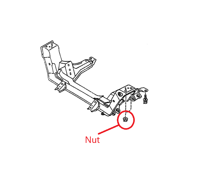 Load image into Gallery viewer, Front Crossmember Frame Cradle Nut OEM 1990-2005

