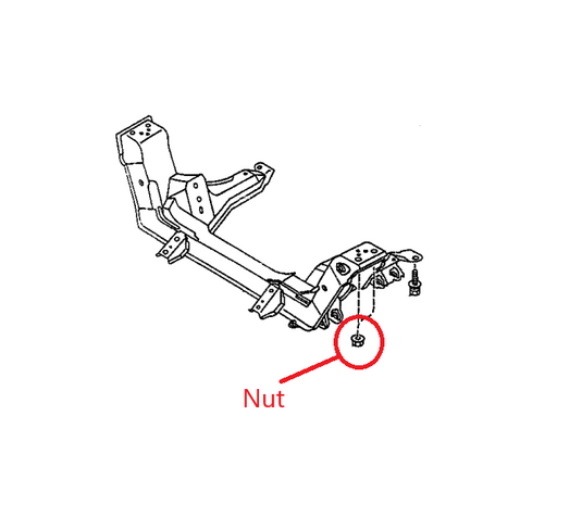 Front Crossmember Frame Cradle Nut OEM 1990-2005