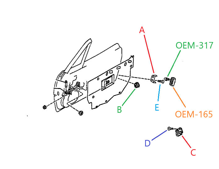Load image into Gallery viewer, Door Latch Parts Dovetail Striker OEM Miata 1990-2005
