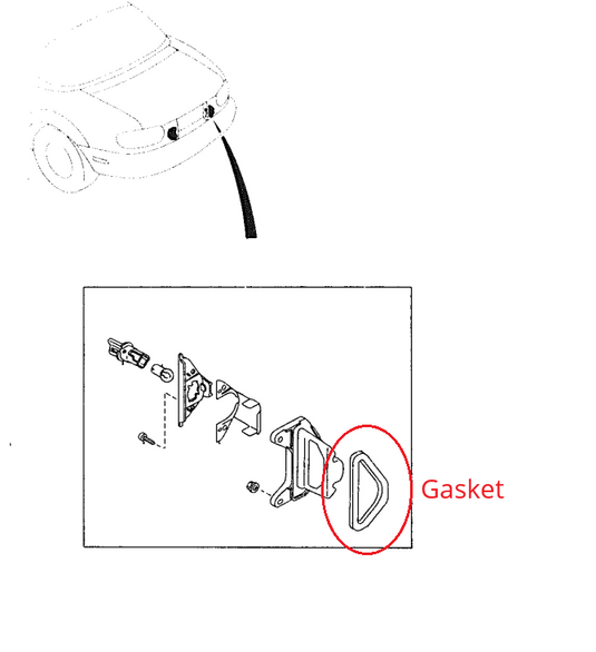 License Plate Light Lamp Gasket Seal Miata 1990-97 OEM