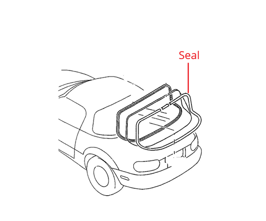 Hardtop Rear Window Molding Glass Seal OEM Miata 1990-2005