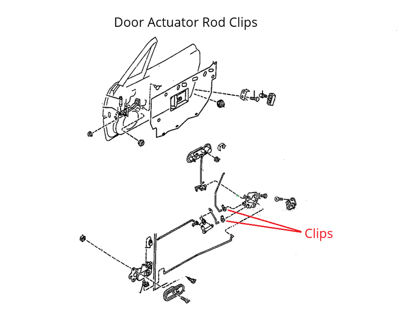 Load image into Gallery viewer, Door Trunk Lock Actuator Rod Clip OEM Miata 1990-2005
