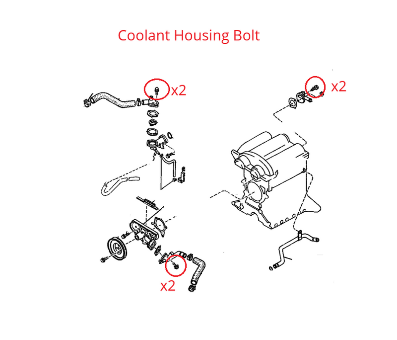 Load image into Gallery viewer, Thermostat Coolant Housing Bolt Miata 1.6L or 1.8L 1990-2005 OEM
