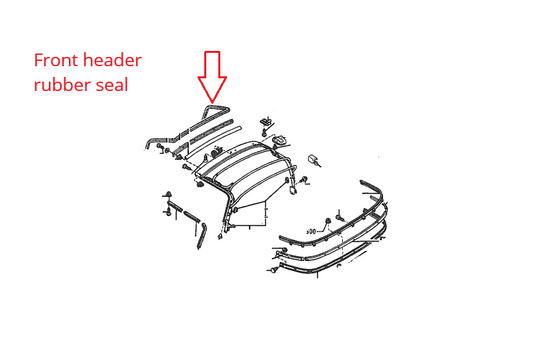 Front Header Rubber Seal Weatherstrip OEM Miata 1990-1997