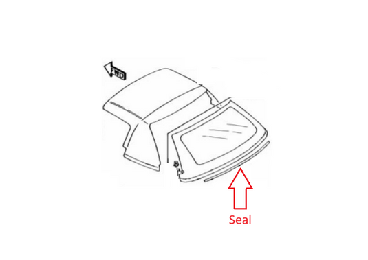 Soft Top Rear Seal Rubber Weatherstrip OEM Miata 1990-1997