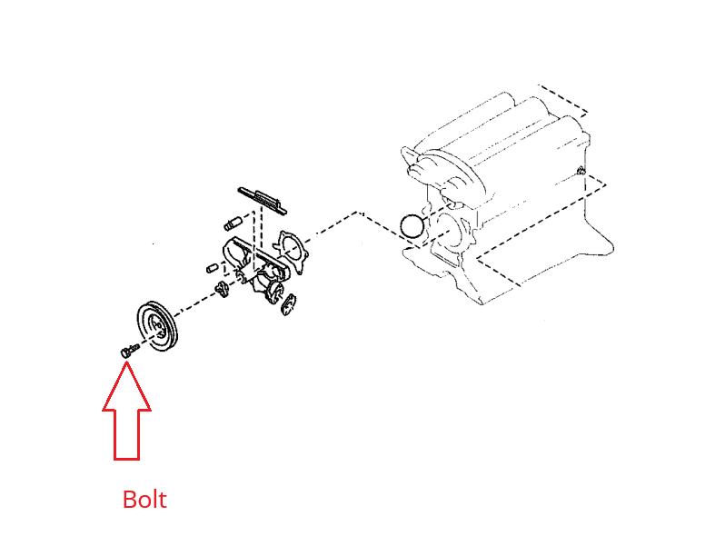 Load image into Gallery viewer, Water Pump Pulley Bolt OEM  Miata 1990-05
